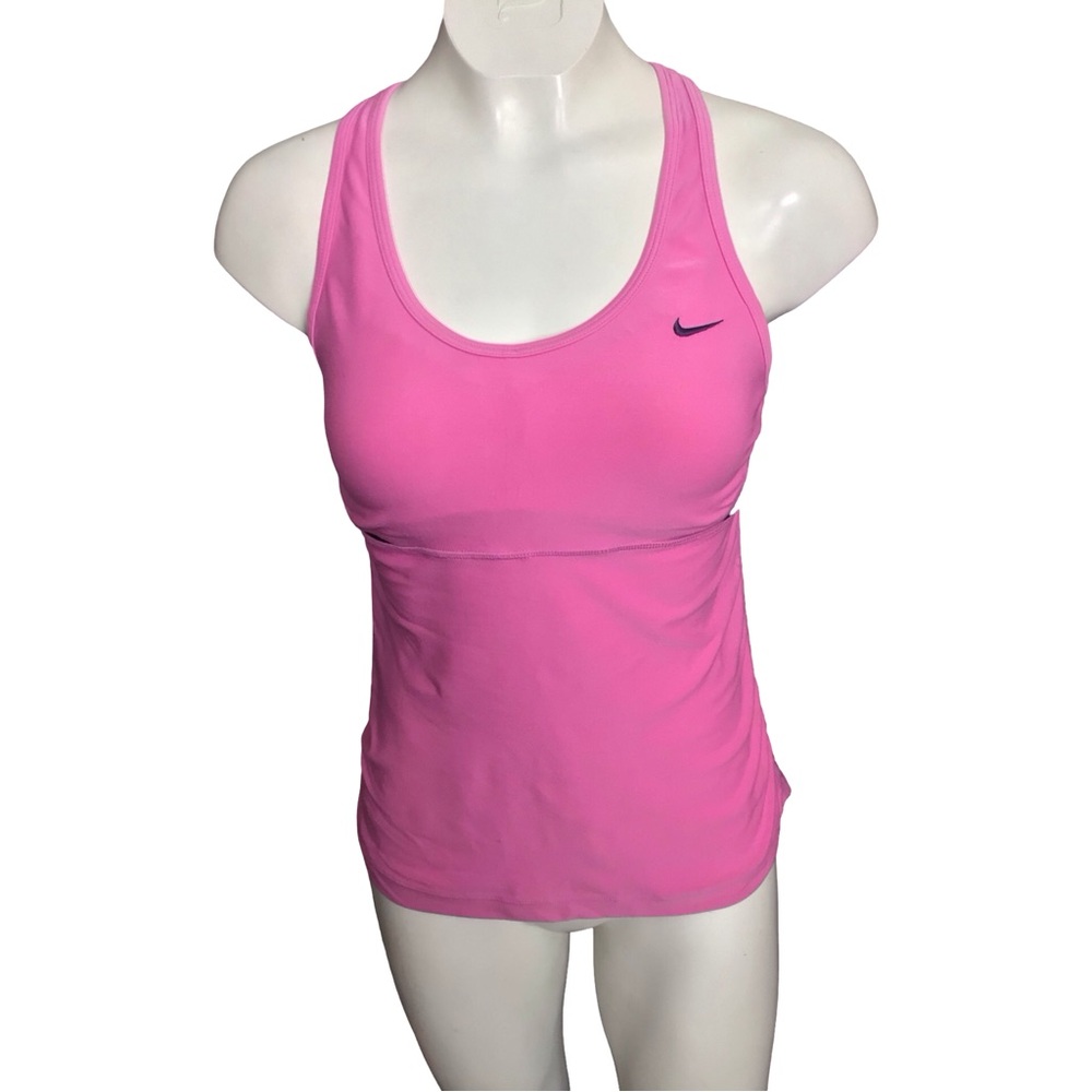 Nike Bright Pink Athletic Tank with Built in Bra